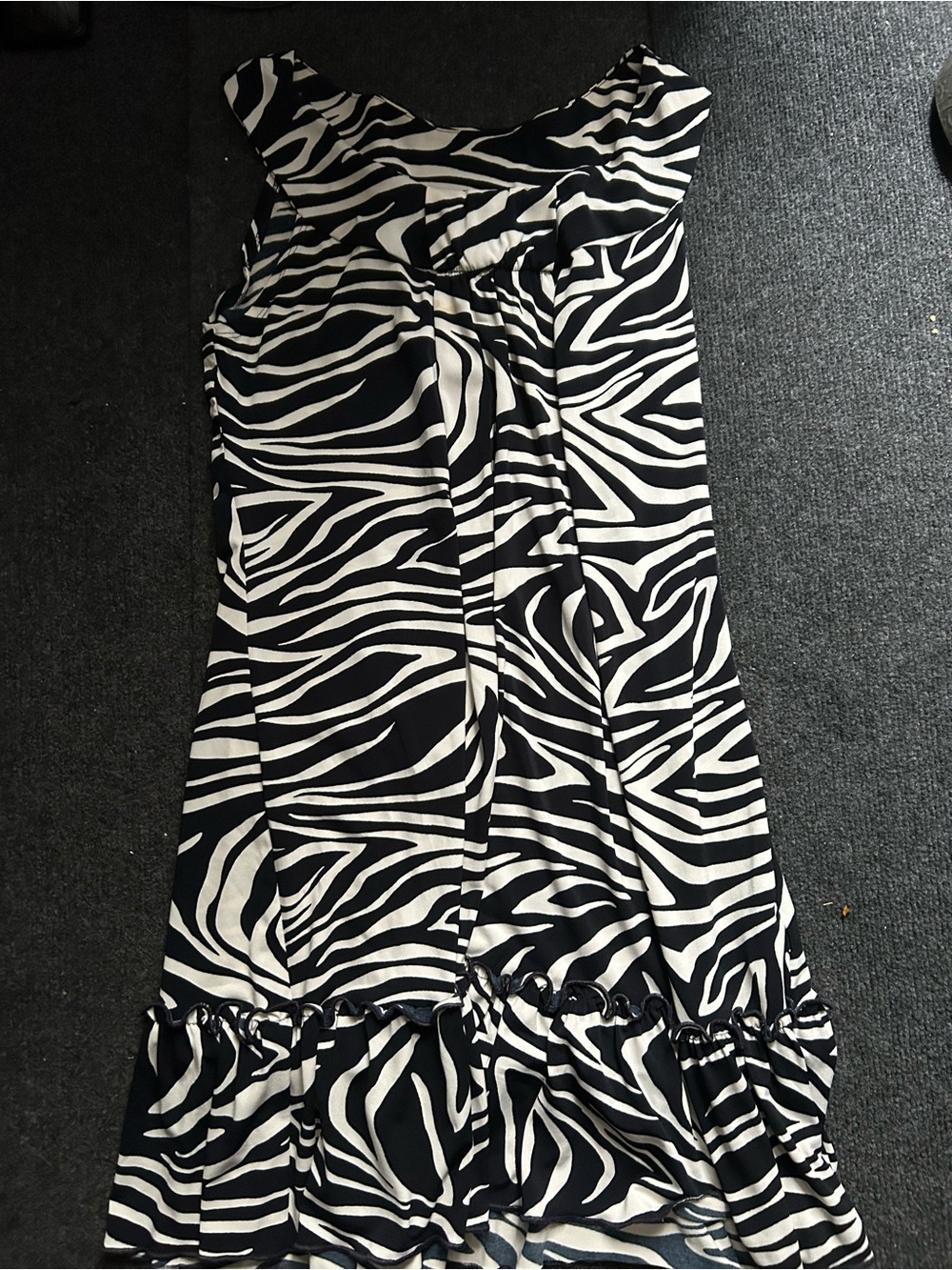 Zebra Print A-Line Women’s Skirt — Black & White